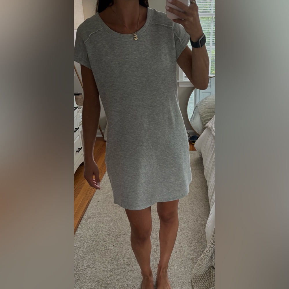 Hippie Rose Light Gray Mini Dress